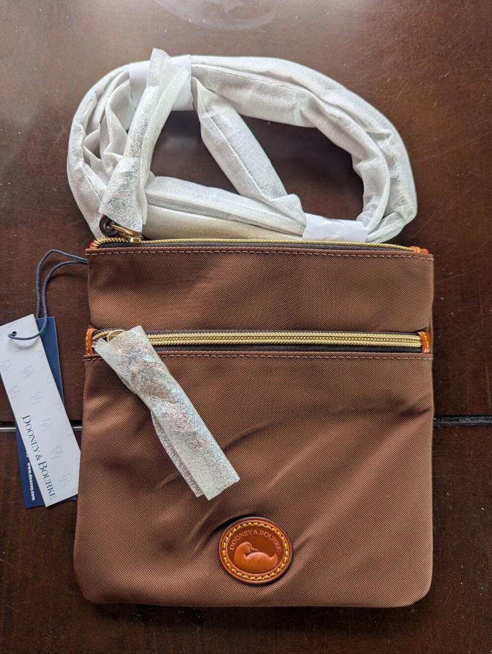 Dooney & Bourke Zip Crossbody Brown